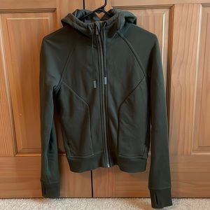 Lululemon Size 4 rainforest green Scuba Hoodie zip up